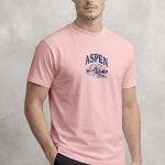 Aspen, T-Shirt Μπλούζα με Σχέδιο σε Ροζ Χρώμα