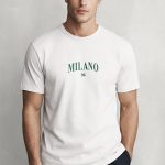 Milano 96, T-Shirt Μπλούζα με Σχέδιο σε Λευκό Χρώμα