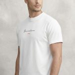 Barcelona, Heavy Cotton T-Shirt σε Λευκό Χρώμα