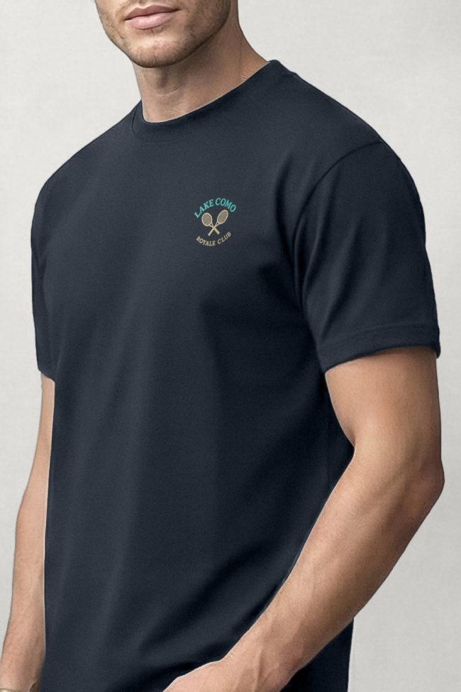 Lake Como Tennis Club, Μπλούζα T-Shirt σε Μπλε Χρώμα
