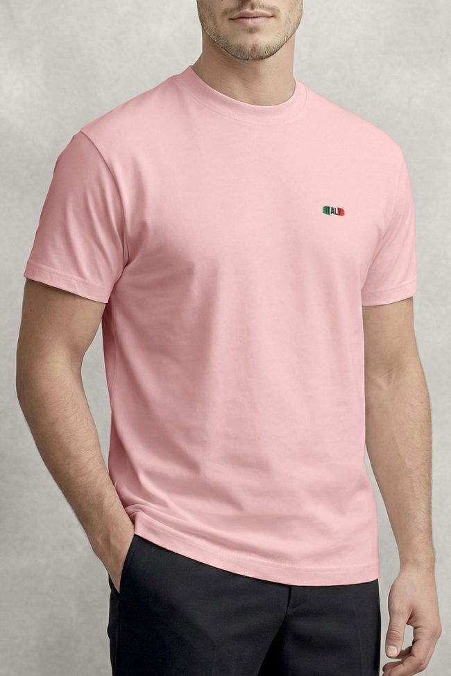 Italy Minimal, Μπλούζα T-Shirt σε Ροζ Χρώμα