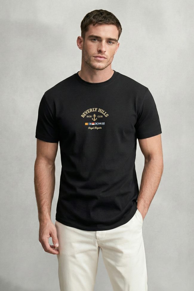 Beverly Hills Royal Regatta, Μπλούζα T-Shirt σε Μαύρο Χρώμα
