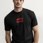 Mont Blanc Red, Graphic T-Shirt σε Μαύρο Χρώμα