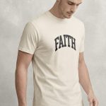 Faith Arc, Ανδρική Μπλούζα T-Shirt σε Εκρού Χρώμα