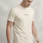 Milano White, T-Shirt Μπλούζα με Σχέδιο σε Εκρού Χρώμα