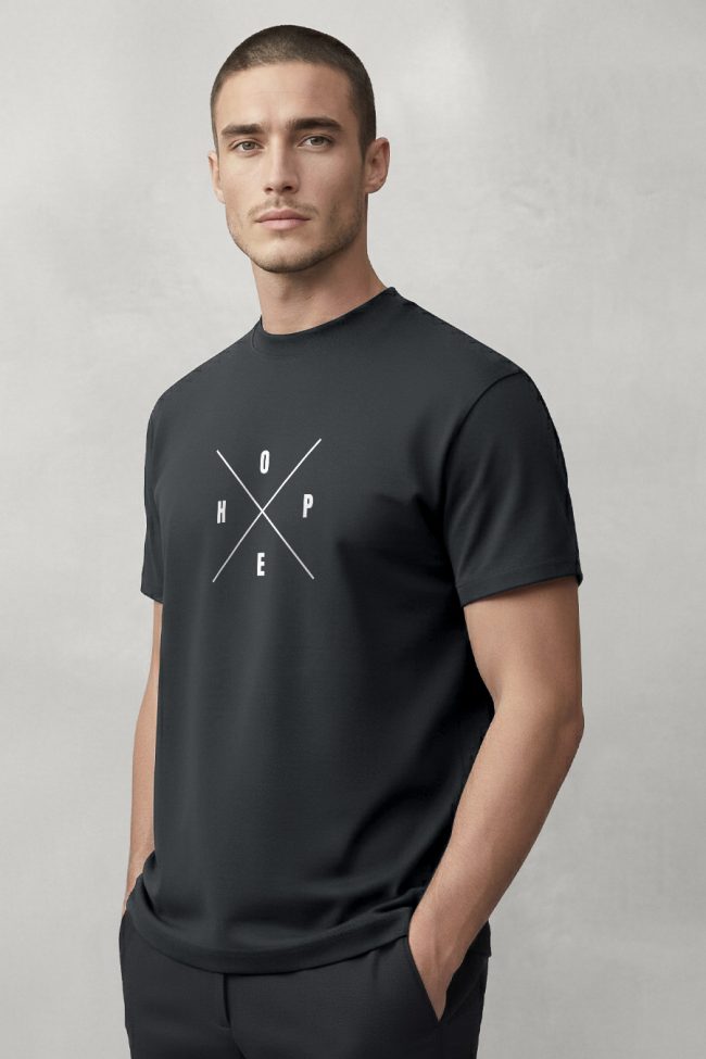 Hope Lines, Ανδρική Μπλούζα T-Shirt σε Iron Grey Χρώμα