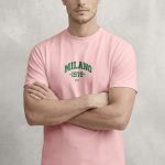 Milano 1972, T-Shirt Μπλούζα με Σχέδιο σε Ροζ Χρώμα