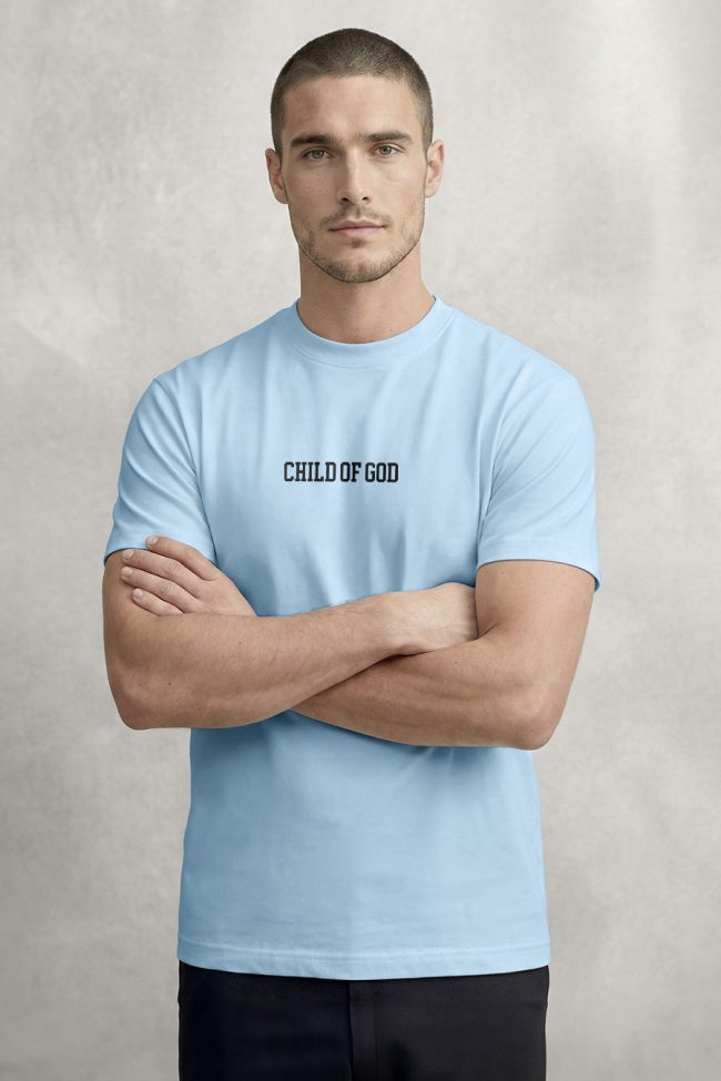 Child of God White, Ανδρική Μπλούζα T-Shirt σε Γαλάζιο Χρώμα