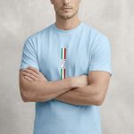 Italia Seven Stripes, Μπλούζα T-Shirt σε Γαλάζιο Χρώμα