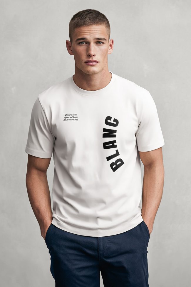 Blanc, Casual Μπλούζα T-Shirt σε Λευκό Χρώμα