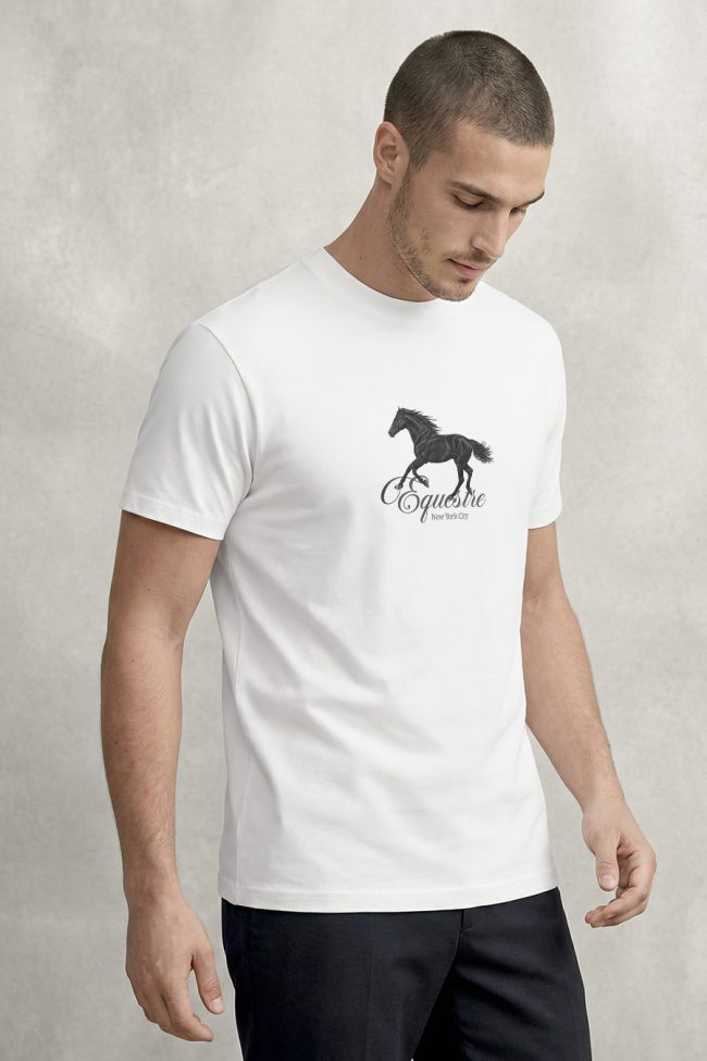 Midnight Stallion, Μπλούζα T-Shirt σε Λευκό Χρώμα
