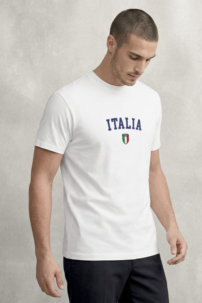Italia Prime, Μπλούζα T-Shirt σε Λευκό Χρώμα