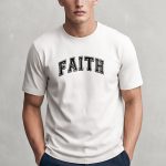 Oldschool Faith, T-Shirt Μπλούζα με Σχέδιο σε Λευκό Χρώμα