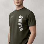 Blanc, Casual Μπλούζα T-Shirt σε Χακί Χρώμα