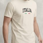 Italia Classic, Μπλούζα T-Shirt σε Εκρού Χρώμα