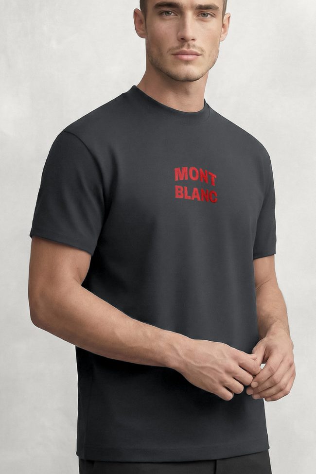 Mont Blanc Red, Graphic T-Shirt σε Iron Grey Χρώμα