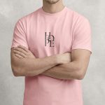 Hope Black, Ανδρική Μπλούζα T-Shirt σε Ροζ Χρώμα