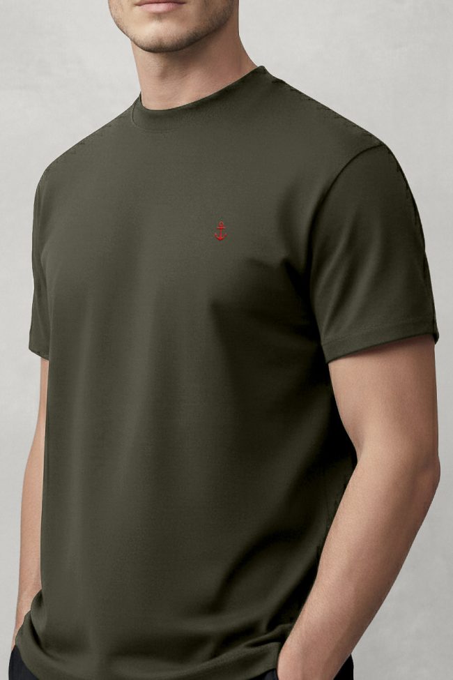 Anchor Logo, Ανδρική Μπλούζα T-Shirt σε Χακί Χρώμα