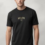 Milano Gold, T-Shirt Μπλούζα με Σχέδιο σε Μαύρο Χρώμα