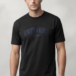 United Kind Blue, Heavy Cotton T-Shirt σε Μαύρο Χρώμα