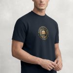Maison Beverly Hills, Casual Μπλούζα T-Shirt σε Μπλε Χρώμα