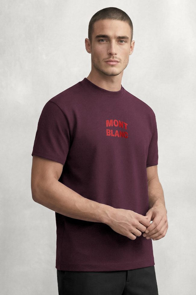 Mont Blanc Red, Graphic T-Shirt σε Μπορντώ Χρώμα