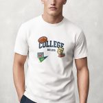 College League, T-Shirt Μπλούζα με Σχέδιο σε Λευκό Χρώμα