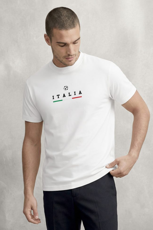 Italia Goal, Μπλούζα T-Shirt σε Λευκό Χρώμα
