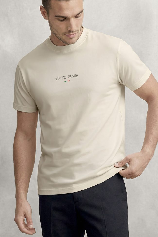 Tutto Passa, Heavy Cotton T-Shirt σε Εκρού Χρώμα