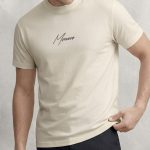 Monaco Black, Heavy Cotton T-Shirt σε Εκρού Χρώμα