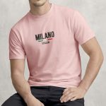 Milano Stripe Bold, T-Shirt Μπλούζα με Σχέδιο σε Ροζ Χρώμα