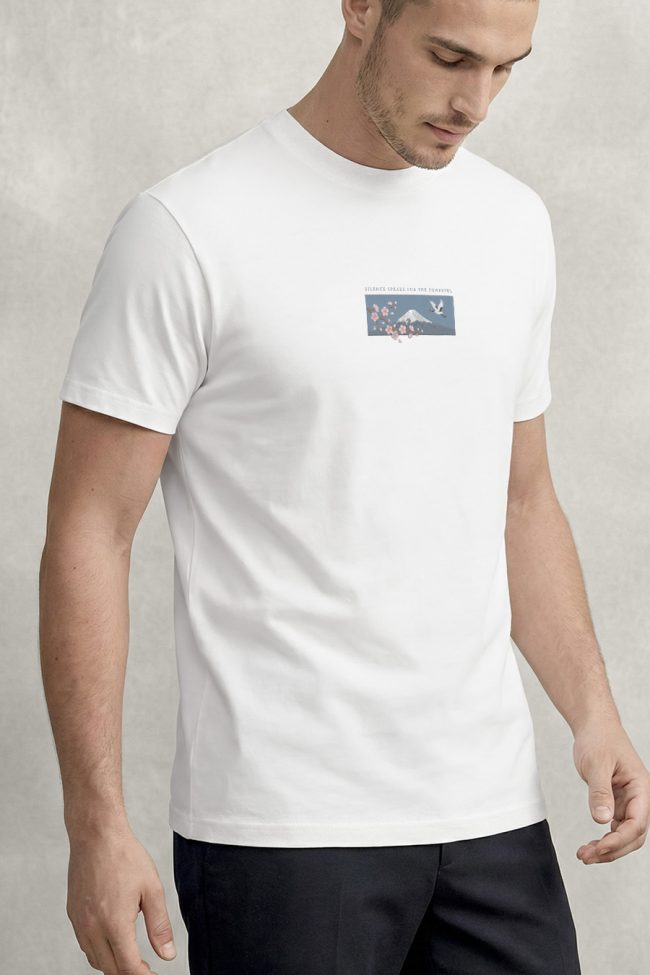 Silence Speaks, Μπλούζα T-Shirt σε Λευκό Χρώμα