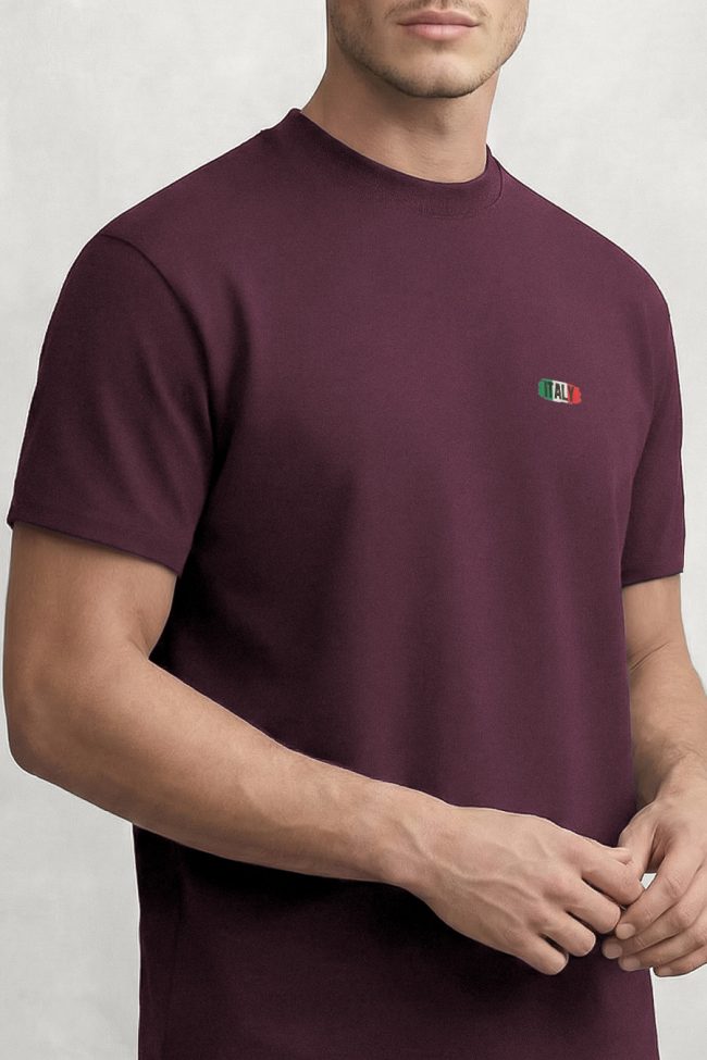 Italy Minimal, Μπλούζα T-Shirt σε Μπορντώ Χρώμα