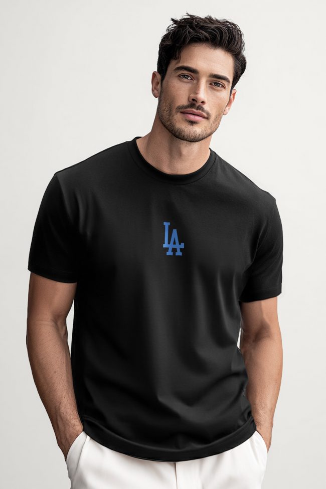 LA Navy, T-Shirt Μπλούζα με Σχέδιο σε Μαύρο Χρώμα