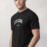 Chicago State, T-Shirt Μπλούζα με Σχέδιο σε Μαύρο Χρώμα