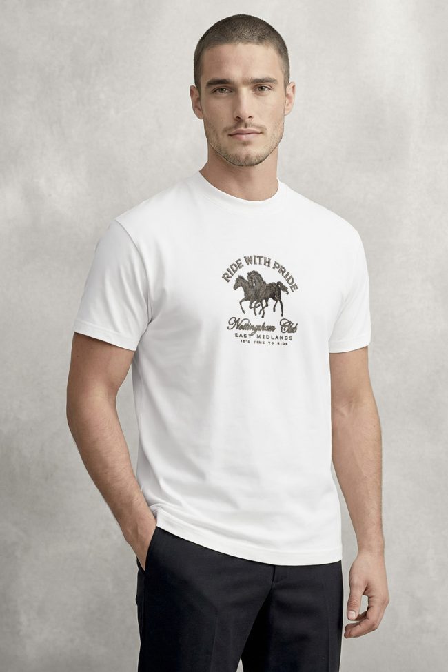Nottingham Ride, Μπλούζα T-Shirt σε Λευκό Χρώμα