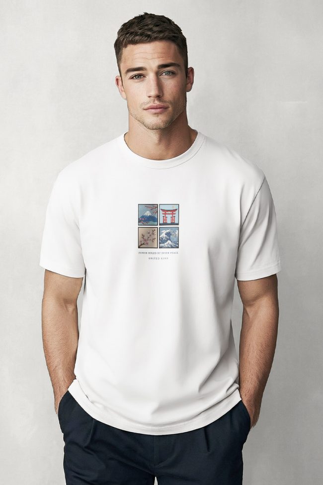 Inner Peace, Μπλούζα T-Shirt σε Λευκό Χρώμα