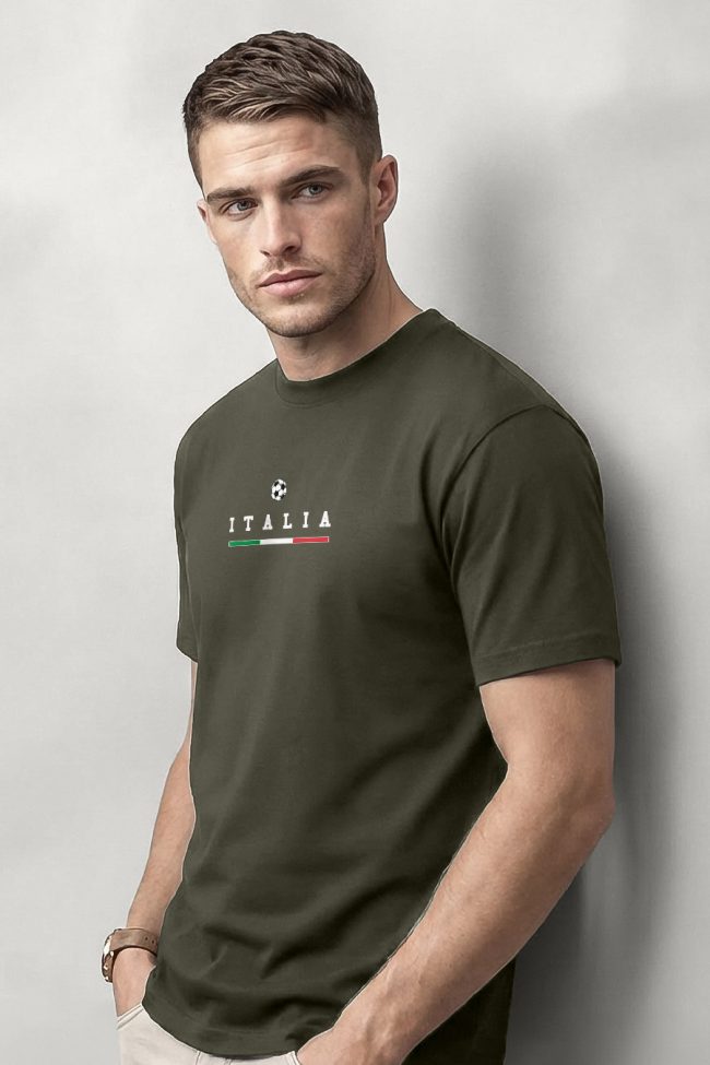 Italia Goal, Μπλούζα T-Shirt σε Χακί Χρώμα