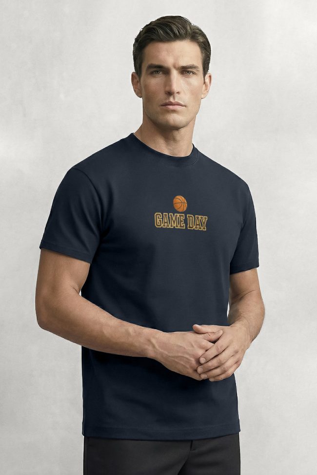 Game Day Basket, Graphic T-Shirt σε Μπλε Χρώμα