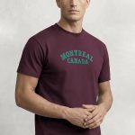 Montreal Green, T-Shirt Μπλούζα με Σχέδιο σε Μπορντώ Χρώμα