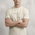 Barcelona, Heavy Cotton T-Shirt σε Εκρού Χρώμα