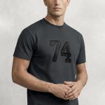Black 74, Casual Μπλούζα T-Shirt σε Iron Grey Χρώμα