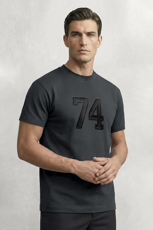Black 74, Casual Μπλούζα T-Shirt σε Iron Grey Χρώμα