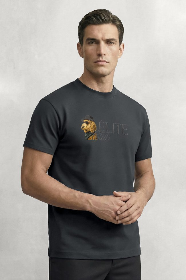 Elite Doodle, Graphic T-Shirt σε Iron Grey Χρώμα