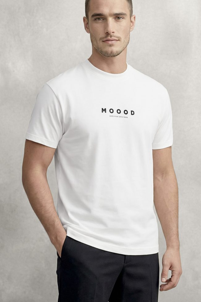 Good Food Mood, Heavy Cotton T-Shirt σε Λευκό Χρώμα