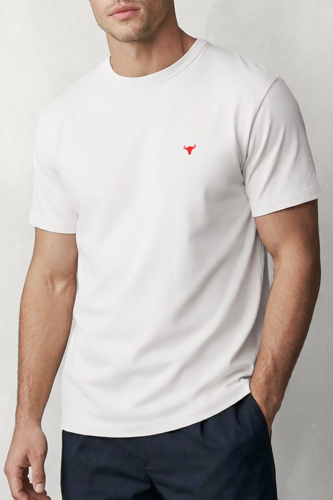 Bull Noir, Μπλούζα T-Shirt σε Λευκό Χρώμα