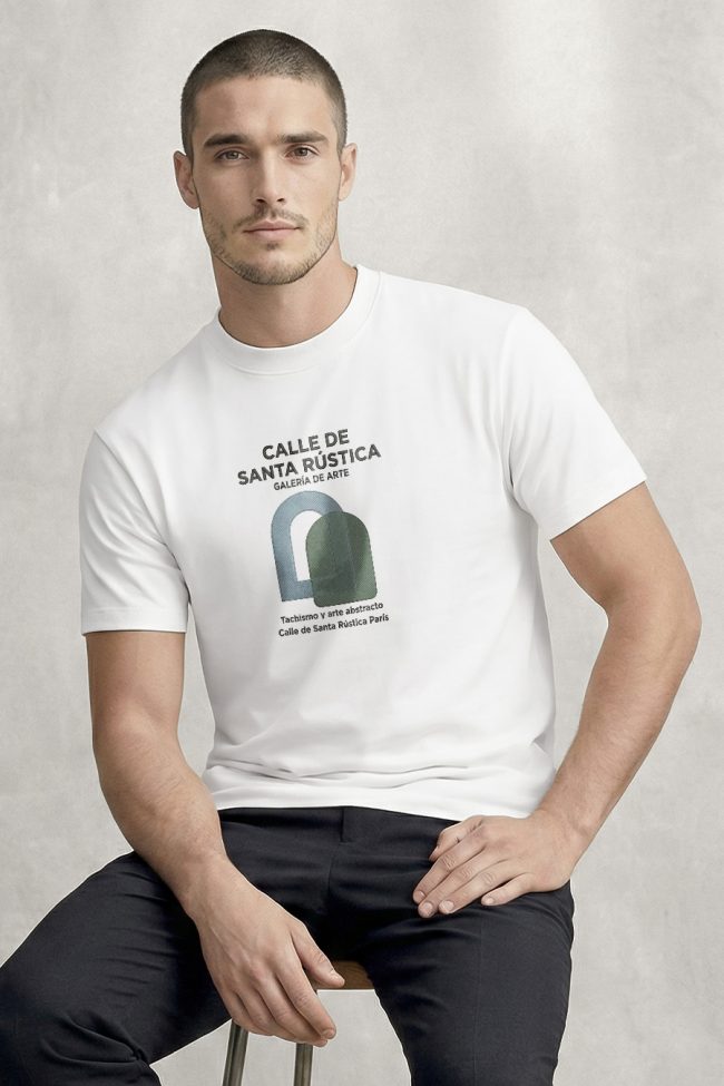 Santa Rustica Arch, Heavy Cotton T-Shirt σε Λευκό Χρώμα