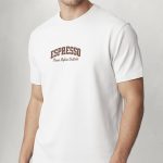 Espresso First, Graphic T-Shirt σε Λευκό Χρώμα