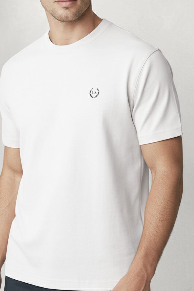 UK Royal Black, Ανδρική Μπλούζα T-Shirt σε Λευκό Χρώμα