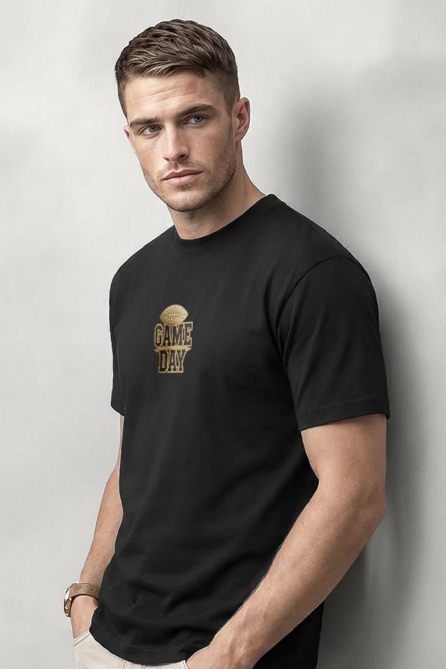 Game Day Football, Graphic T-Shirt σε Μαύρο Χρώμα